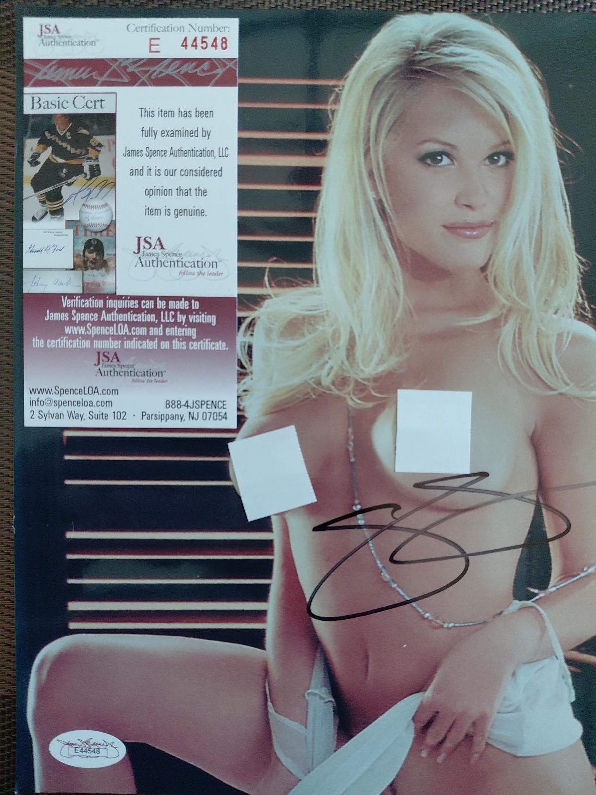 Suzanne Stokes Playboy Playmate Glamour Model Hand Signed 8×10 Autograph JSA