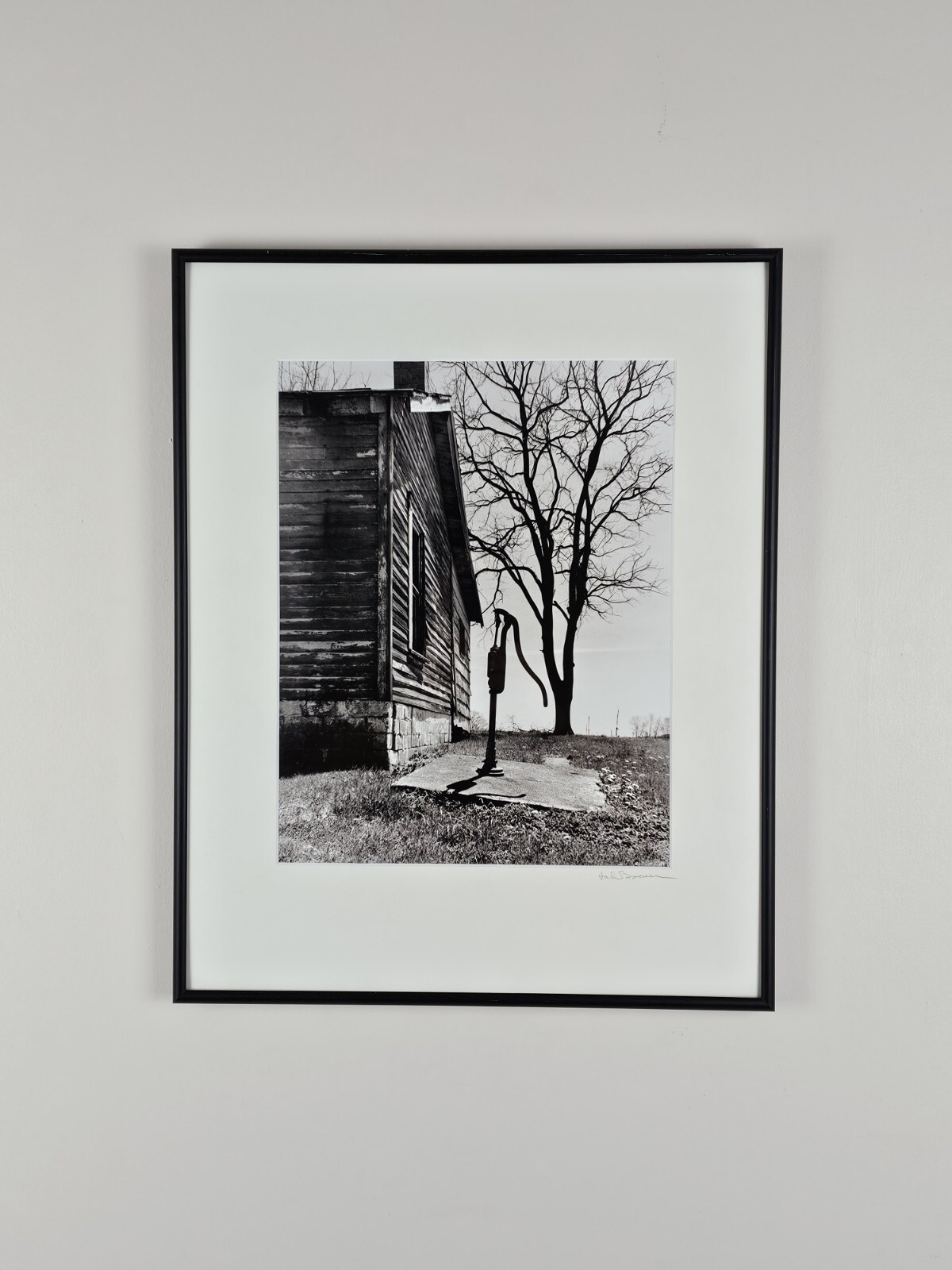 Original Signed John Bower 35mm Fine Art B&W Photograph 20×16 Framed Midwest Art