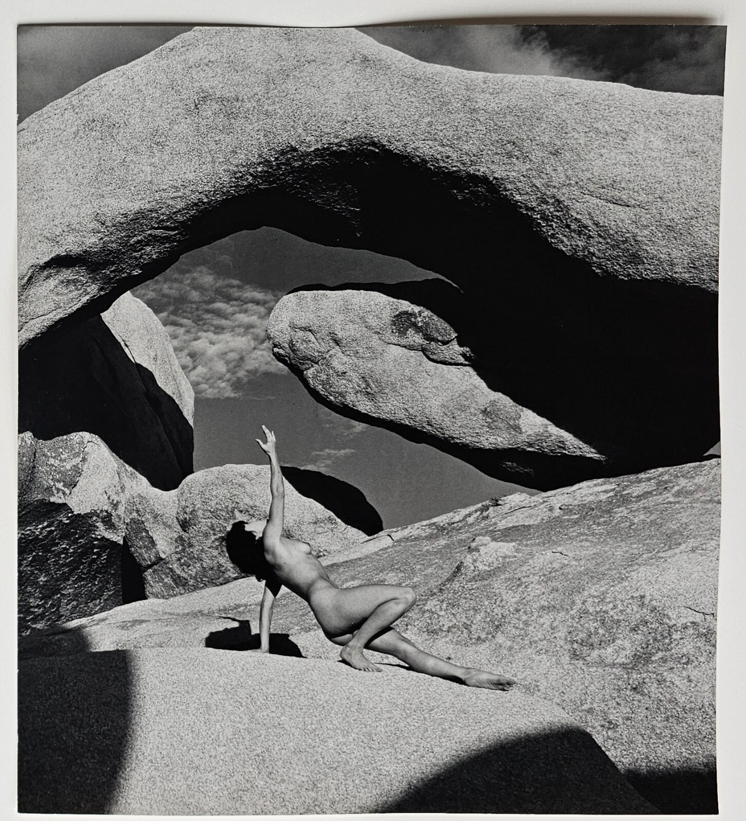 Andre De Dienes Photo Arches Nude in National Park Silver Gelatin Print 1960 COA