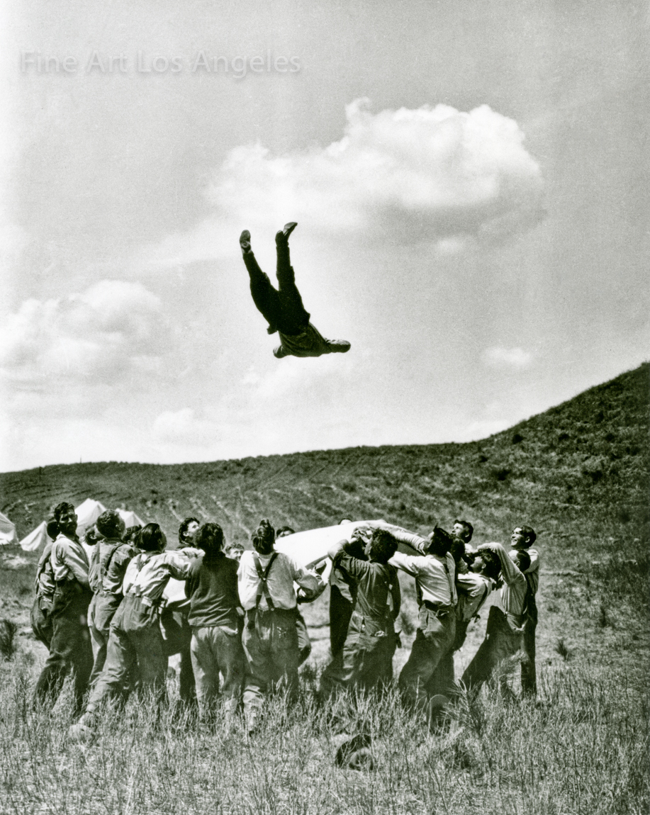 S.D. Smith Photo “Blanket Toss”, Nebraska, 1914 Nat’l Archives, 19×13″