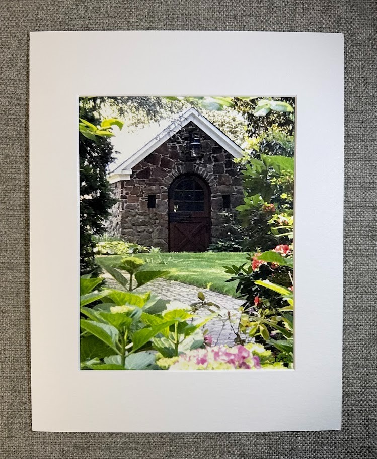 Stone Cottage Digital Watercolor Original Photograph 8 X 10 Mat 11 X 14 Signed