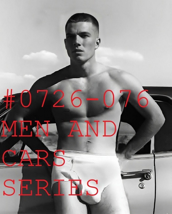 VINTAGE MALE PORTRAIT #0726-076 -men and cars series – freeShipUS