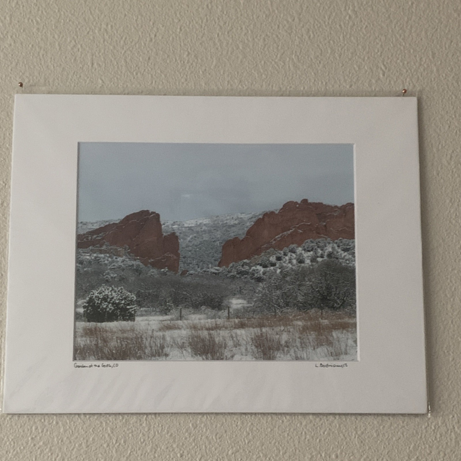 Garden of the Gods in Snow Photography Print – Colorado Matted and Signed