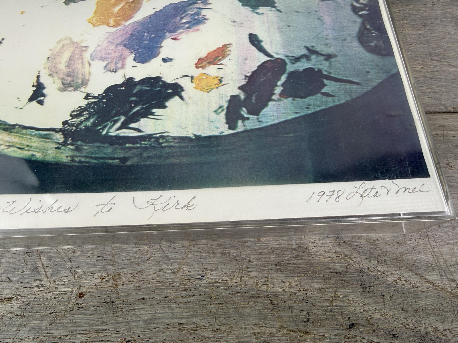 Mel Ramos 1978 Signed Original Artist Palette Still Life Color printed Photo