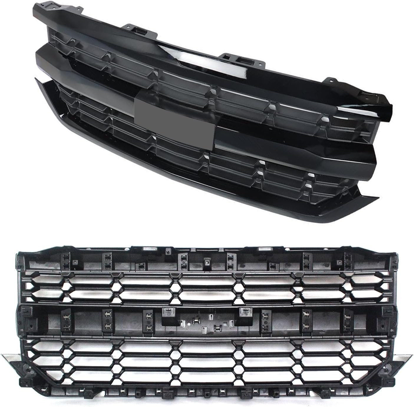 Front Bumper Upper Grille Grill Assembly Compatible with 2016-2019 Chevy Chevrol