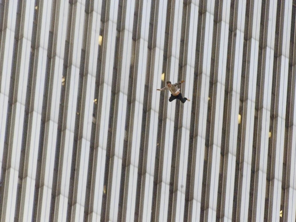 Unknown World Trade Center Victim jumping to his Death 9/11/2001