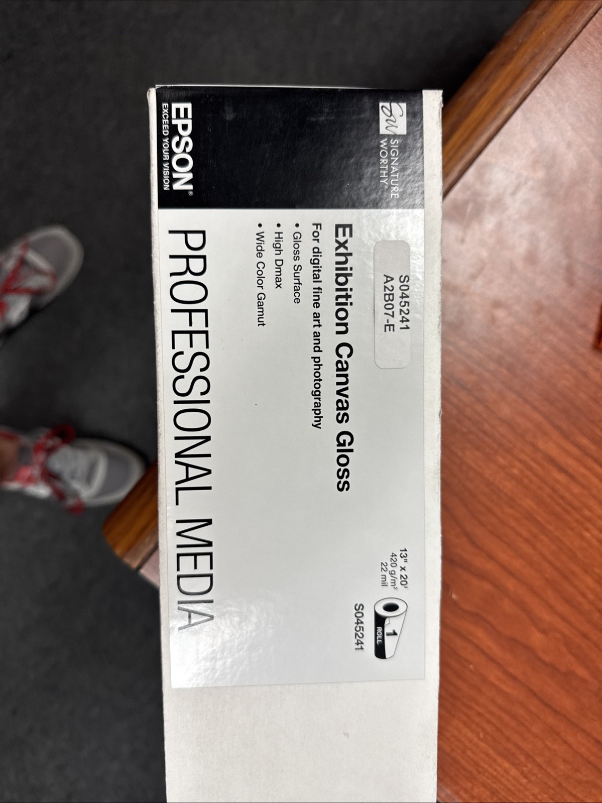 Epson Archival inkjet paper for fine art, Exhibition Canvas Gloss, 13”x20’,22mil