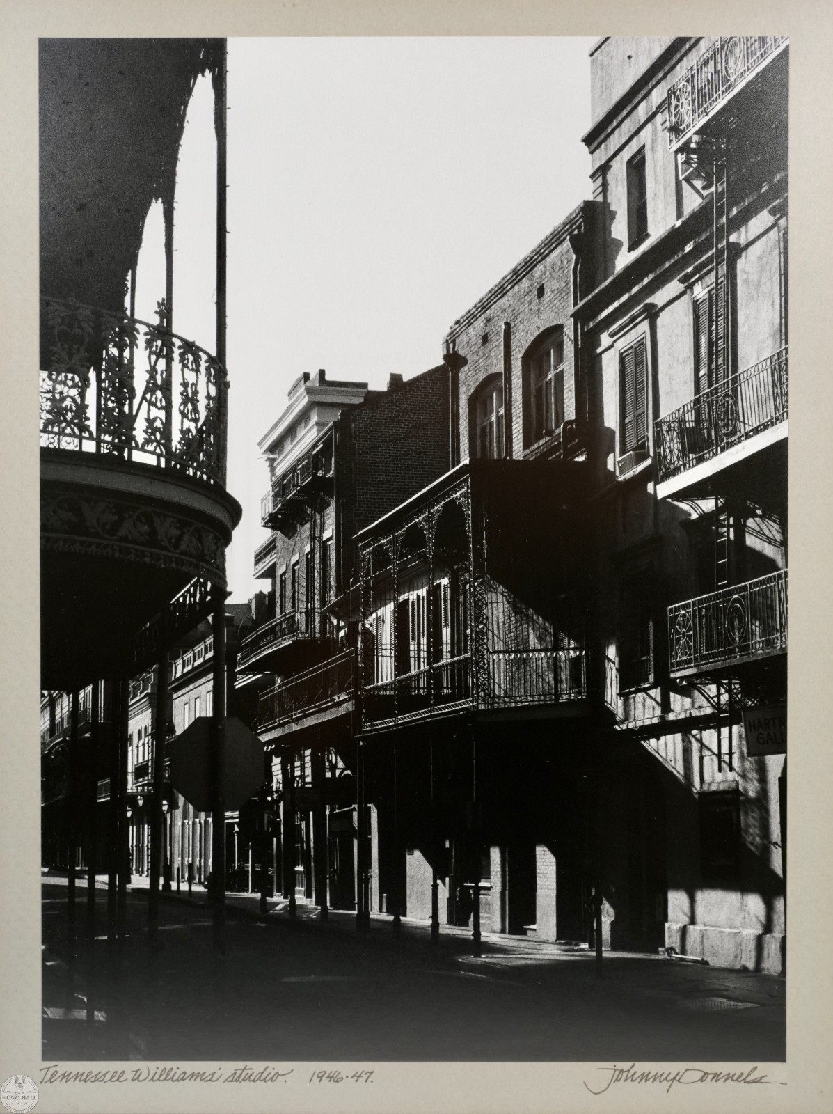 Vintage Johnny Donnels Signed Photographic Print “Tennessee Williams’ Studio”