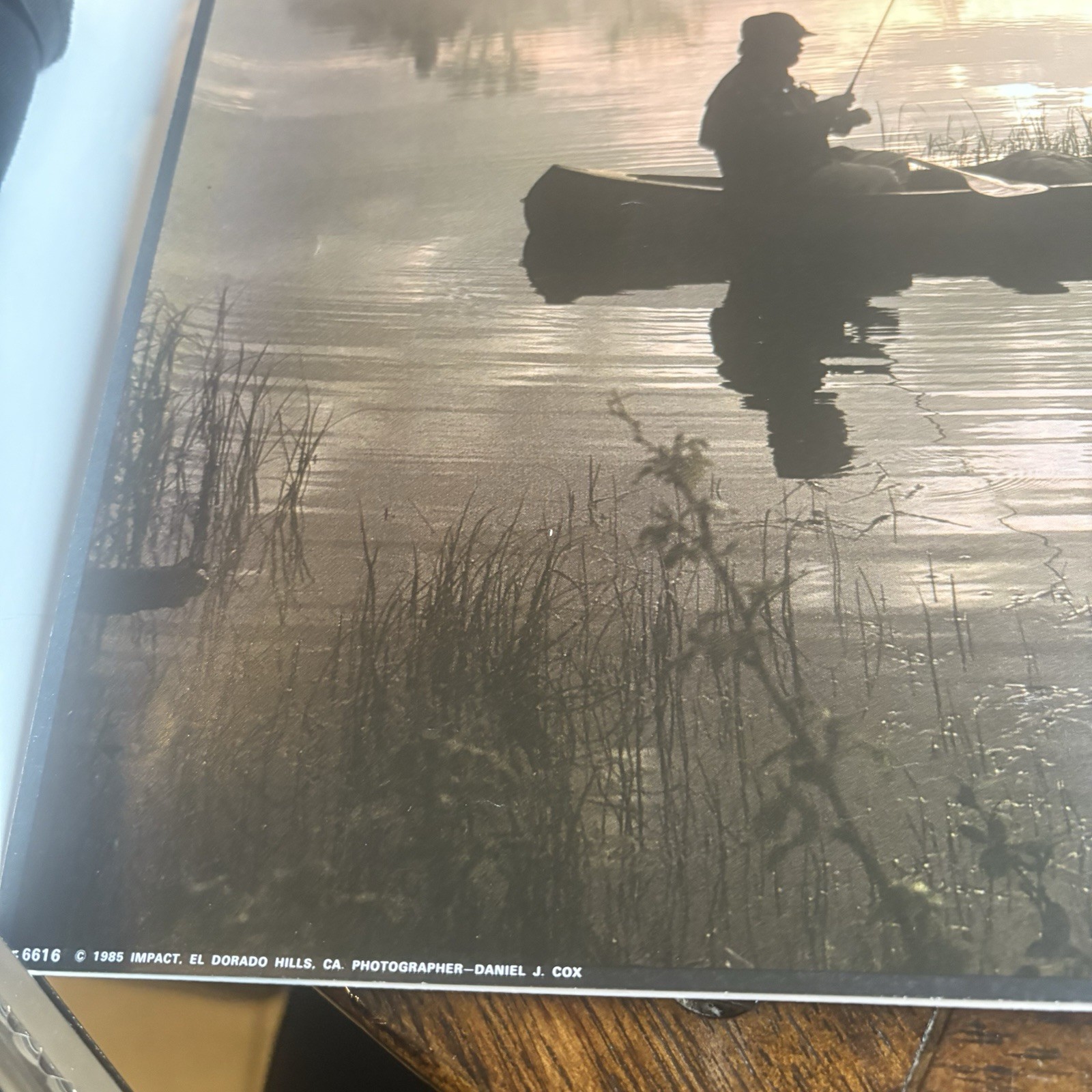 Artwork Wall Art Man Fishing With Dog Boat Water Daniel J Cox 20×16