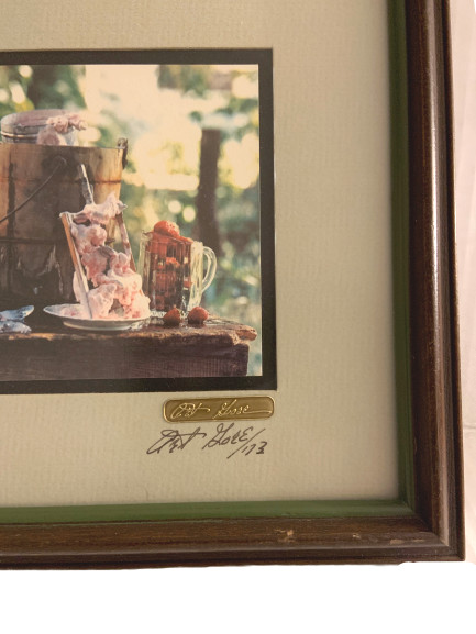 Art Gore Colorado Photographer Framed Artwork Strawberry Ice Cream Signed ‘73