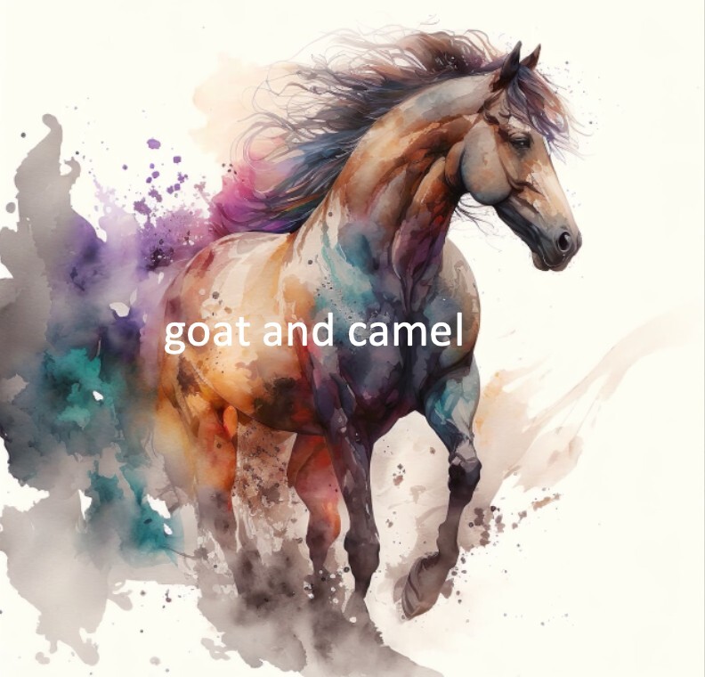 Digital Art Mid Journey’s-watercolor horse nursery wall paper-high resolution.