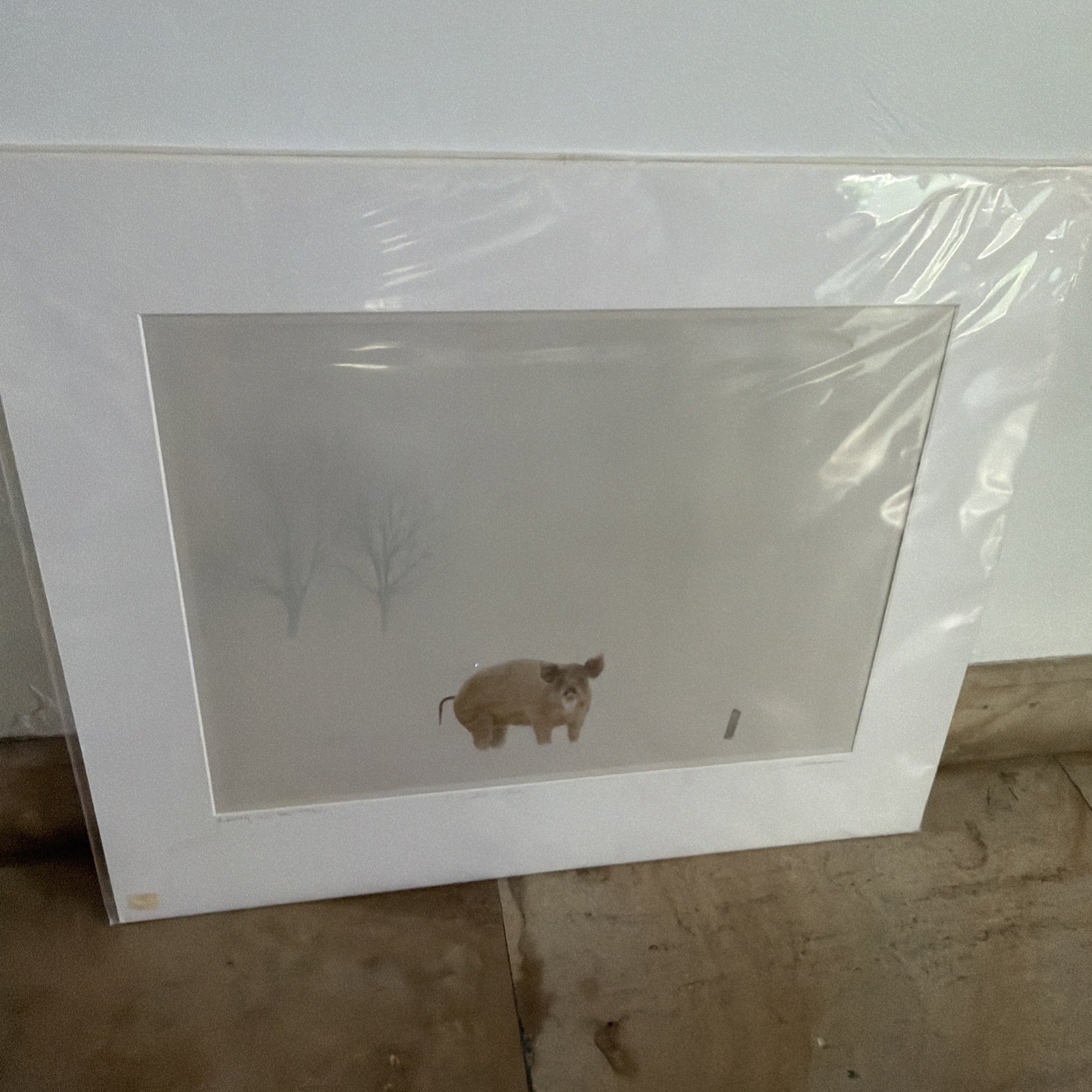 Vintage Bill Coleman Signed Numbered Matted Cold Pork Pig Photograph AMISH