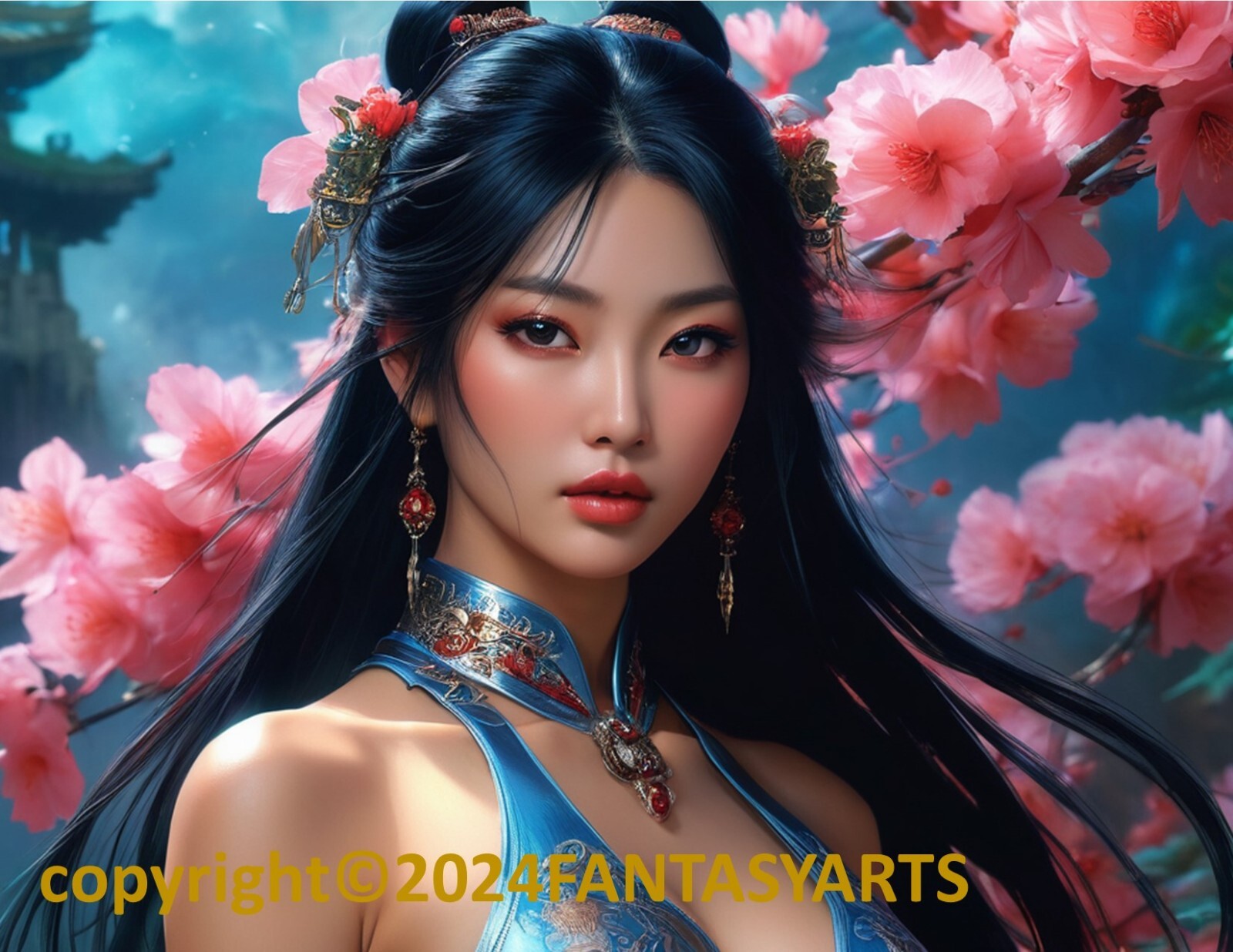 Beautiful Sensual Asian Girl Anime F on Quality semi-gloss Photo Paper 8″x10″