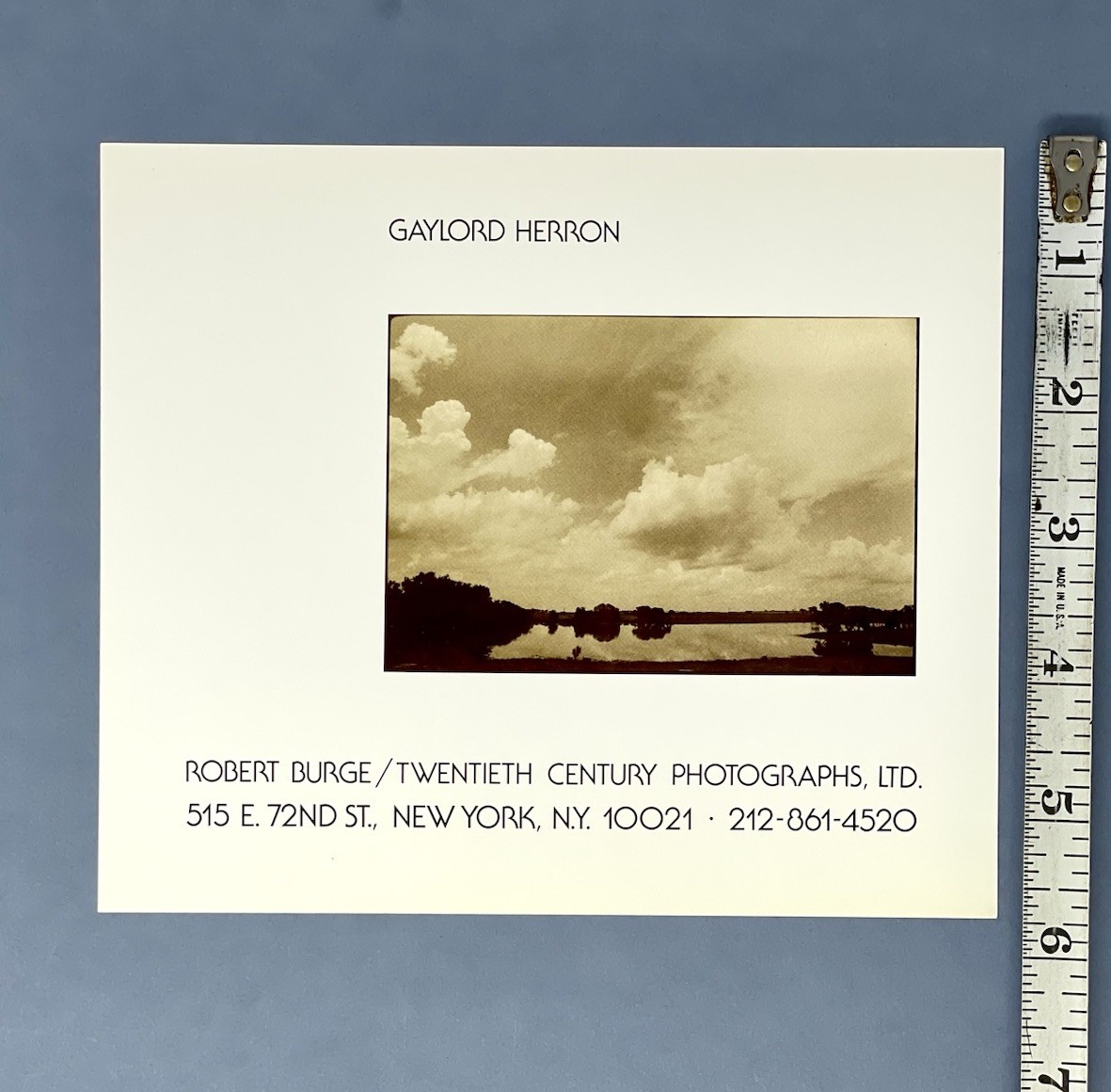 Gaylord Oscar Herron (1942-2022) Art Photo Announcement Card