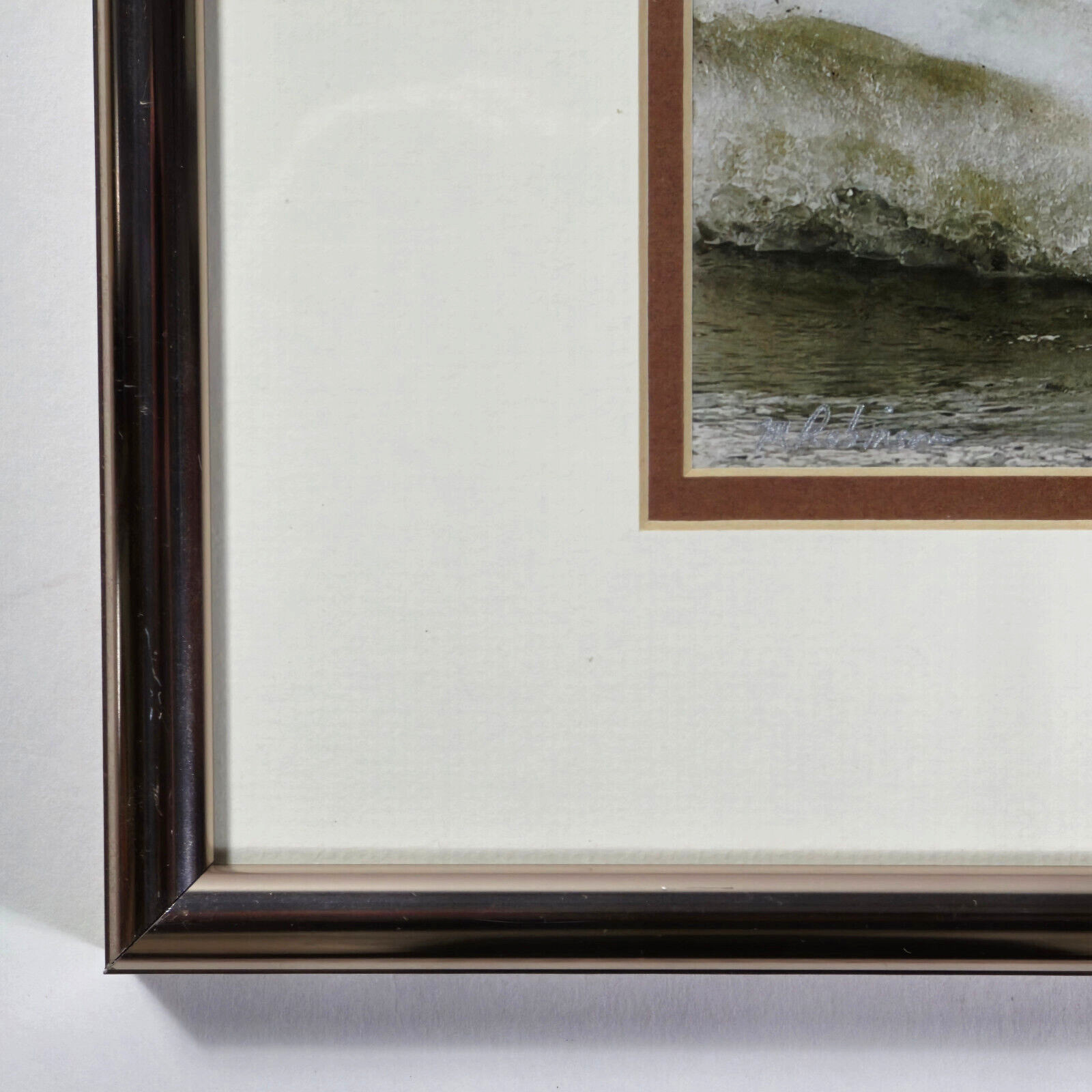 Signed Matted & Framed Award Winning Photograph by Mike Robinson, Romp of Otters