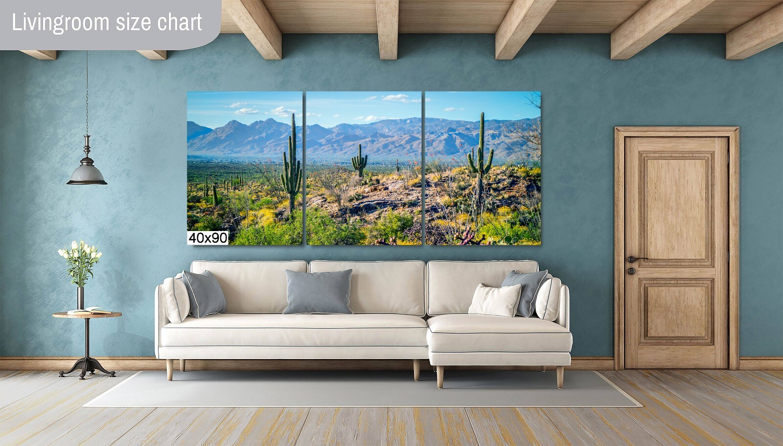 Desert Tapestry: Saguaro National Park East Arizona Cactus Desert Wall Art