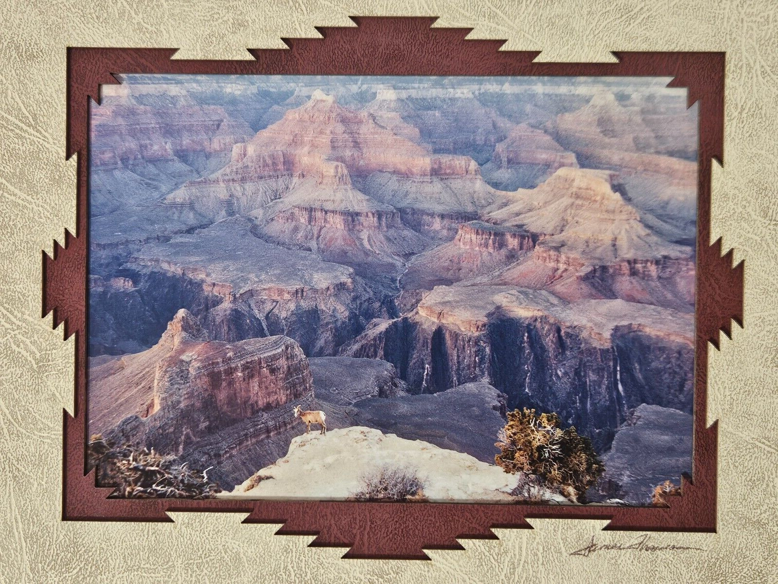 Grand Canyon Matted Photograph. Powell Point, South Rim. James Thomson. Arizona.