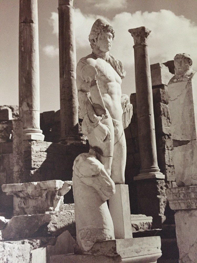 Large Greek Ruins Sepia Photo Print On Art Board 16 X 23 #3
