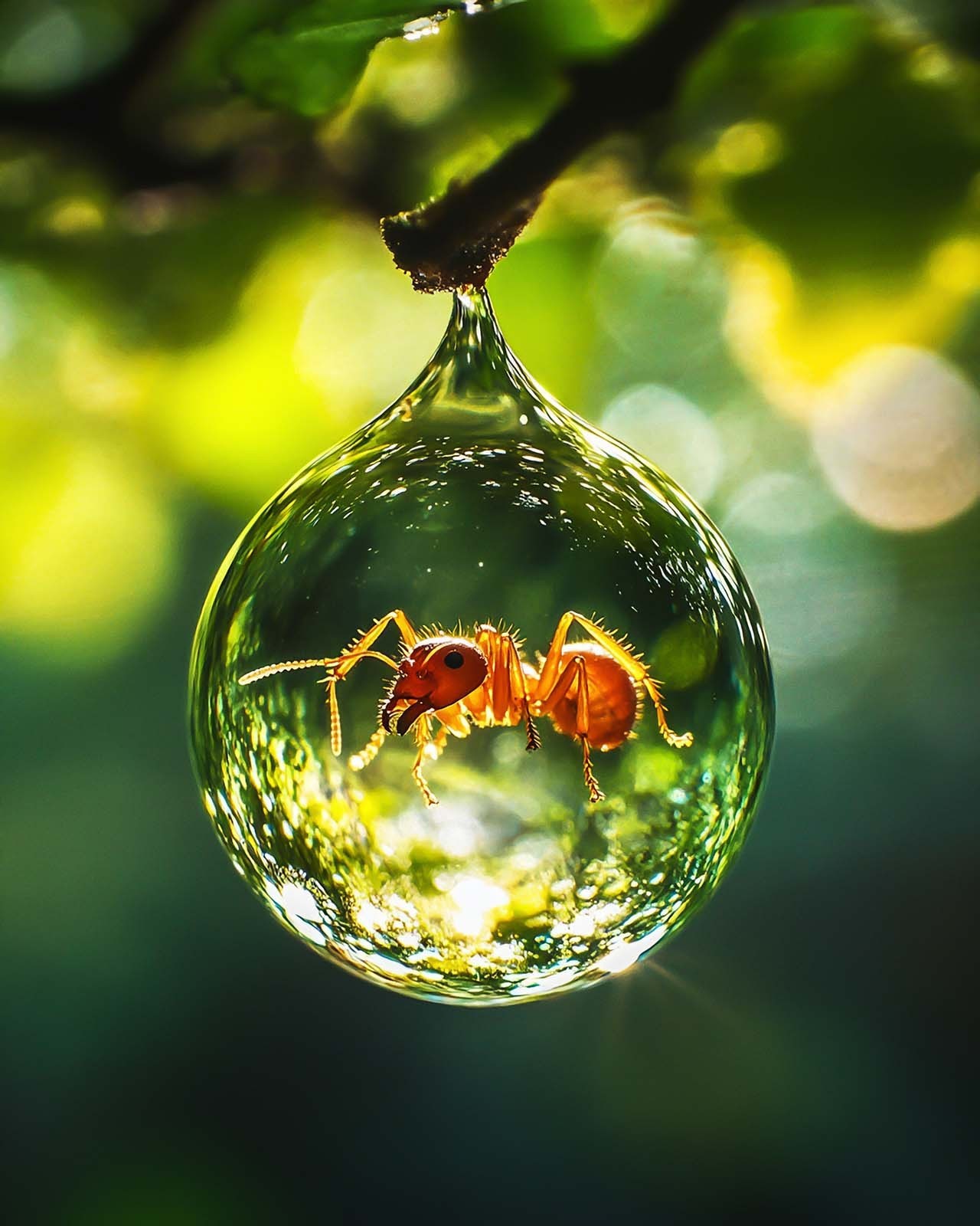 Fine Art Photo Print 8×10 Leafcutter Ant Inside Raindrop Impossible Wildlife Pic