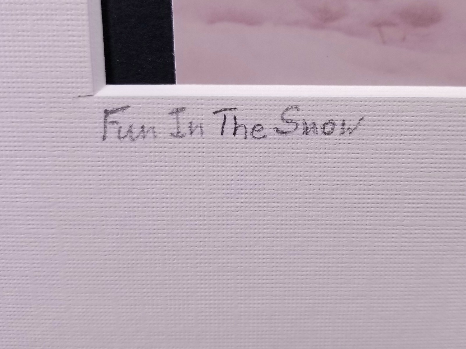 Original Smurf Photo 14 X 11 Matted Signed Ruth Horlick Titled Fun In The Snow