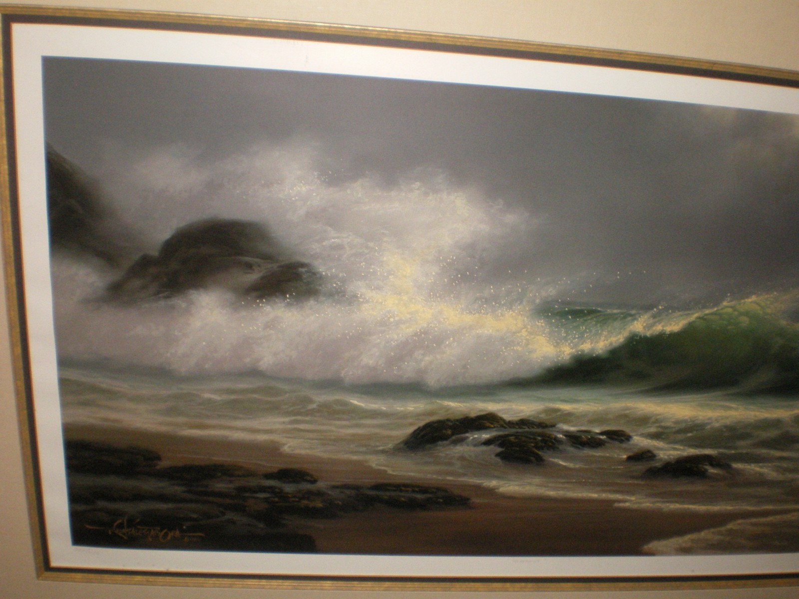 Roy Gonzalez Tabora TEMPEST Limited Edition Lithograph 222/450 Hawaiian Artist