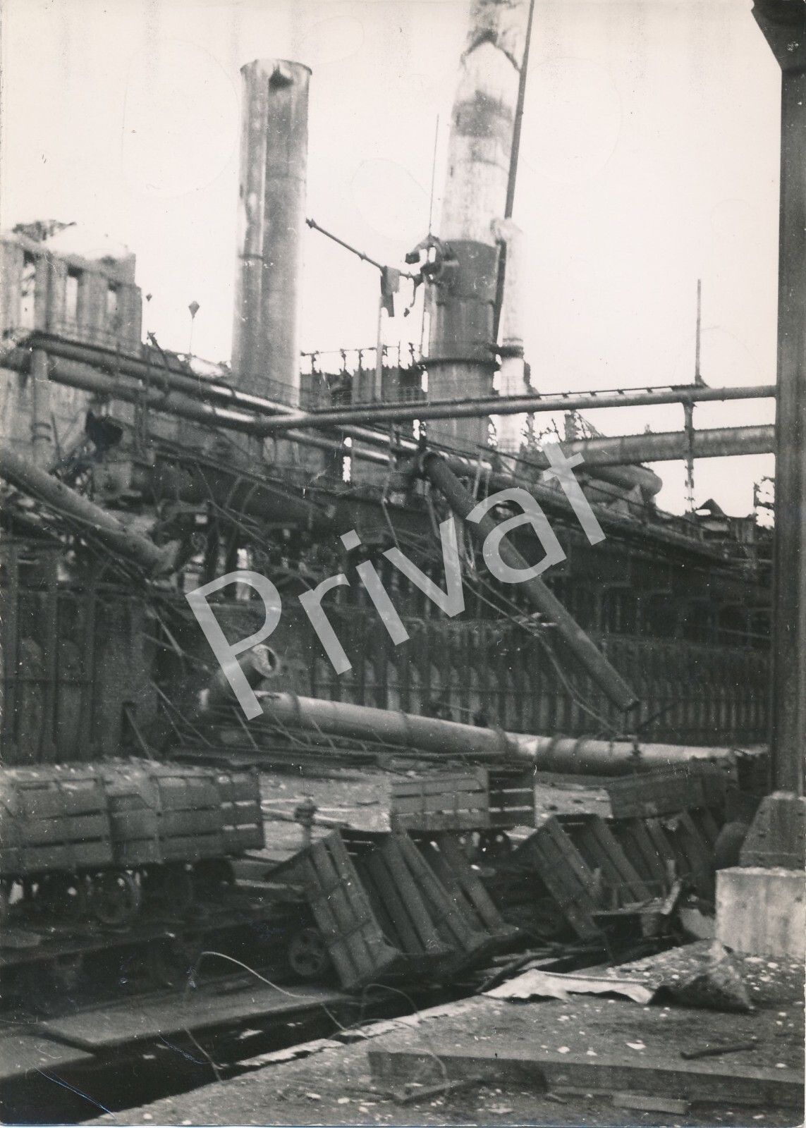 Photo Gasometer Explosion Ironworks Ruins Neunkirchen Saarland 1933 M1.00