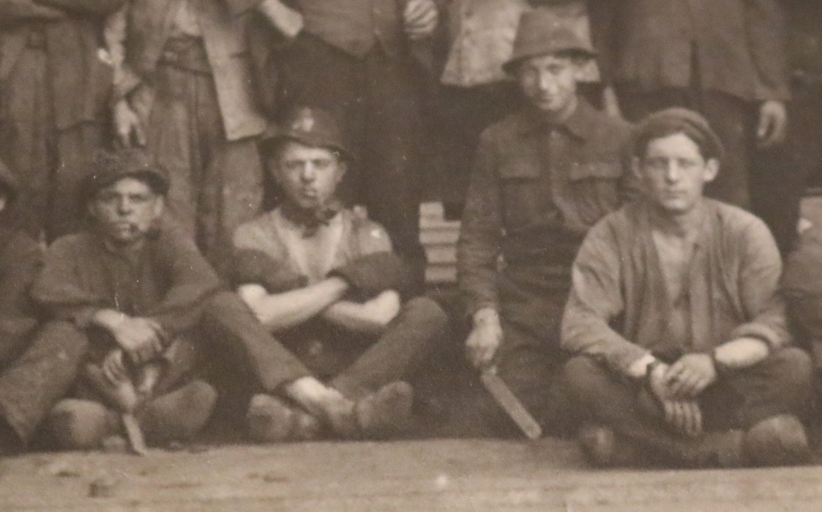Great old group photo workers 1924 sign?