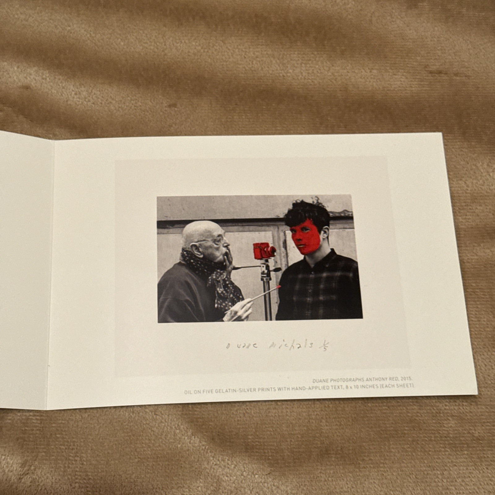 Rare 2015 Duane Michals Photographs Anthony Red Art 5 1/4in X 7 3/4X 30in