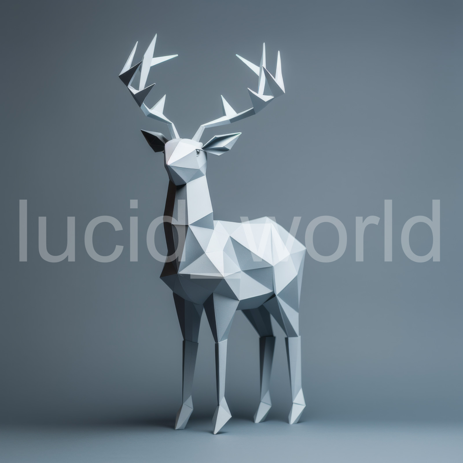 Origami Deer Art Print Digital Download Minimalist Abstract Wall Decor 4 PNG