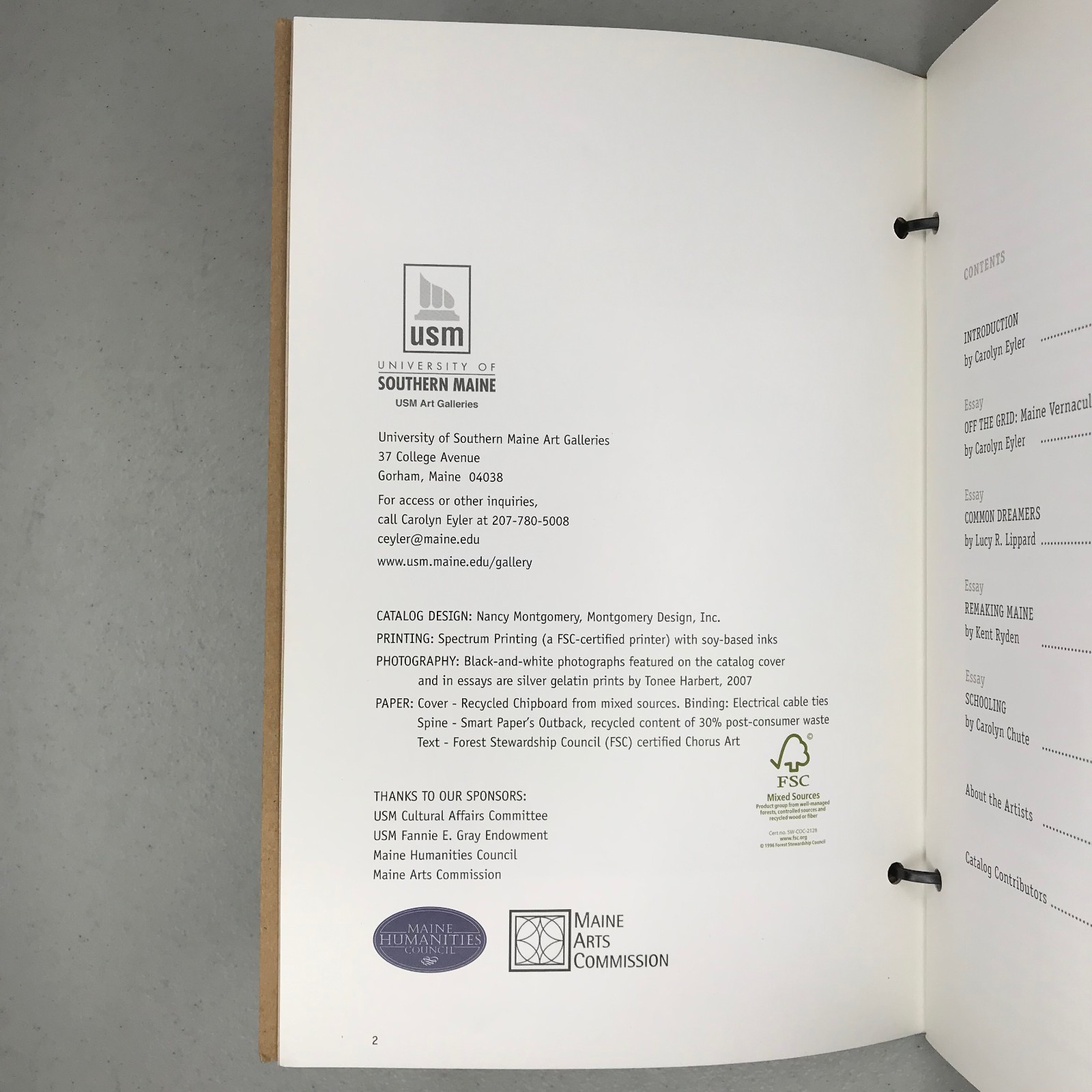 Off the Grid: Maine Vernacular Environments — USM Art Galleries 2007 PB