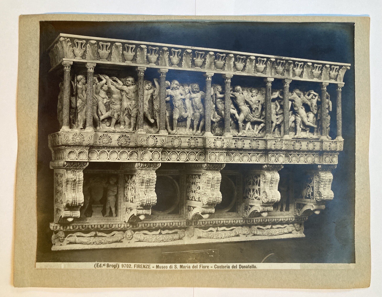 1800s Silver Photographs ITALY Cantoria del DONATELLO & DELLA ROBBIA Brogi Tilli