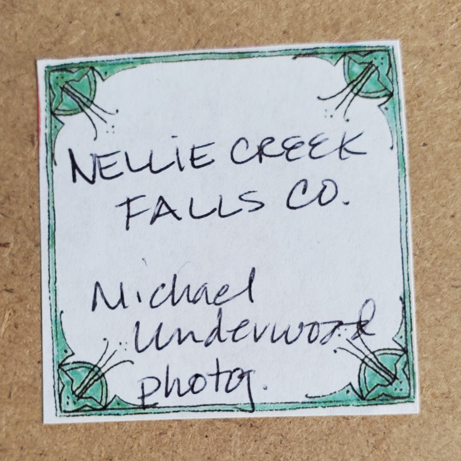Michael Underwood Large Signed Photograph Of Nellie Creek Falls, Colorado