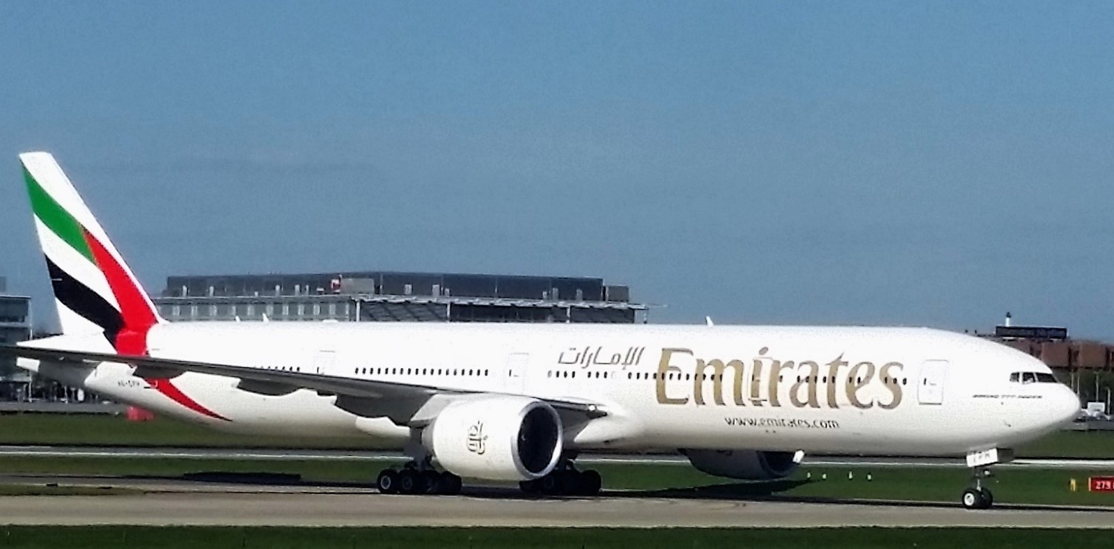 Emirates Boeing 777-300ER at London Heathrow Airport