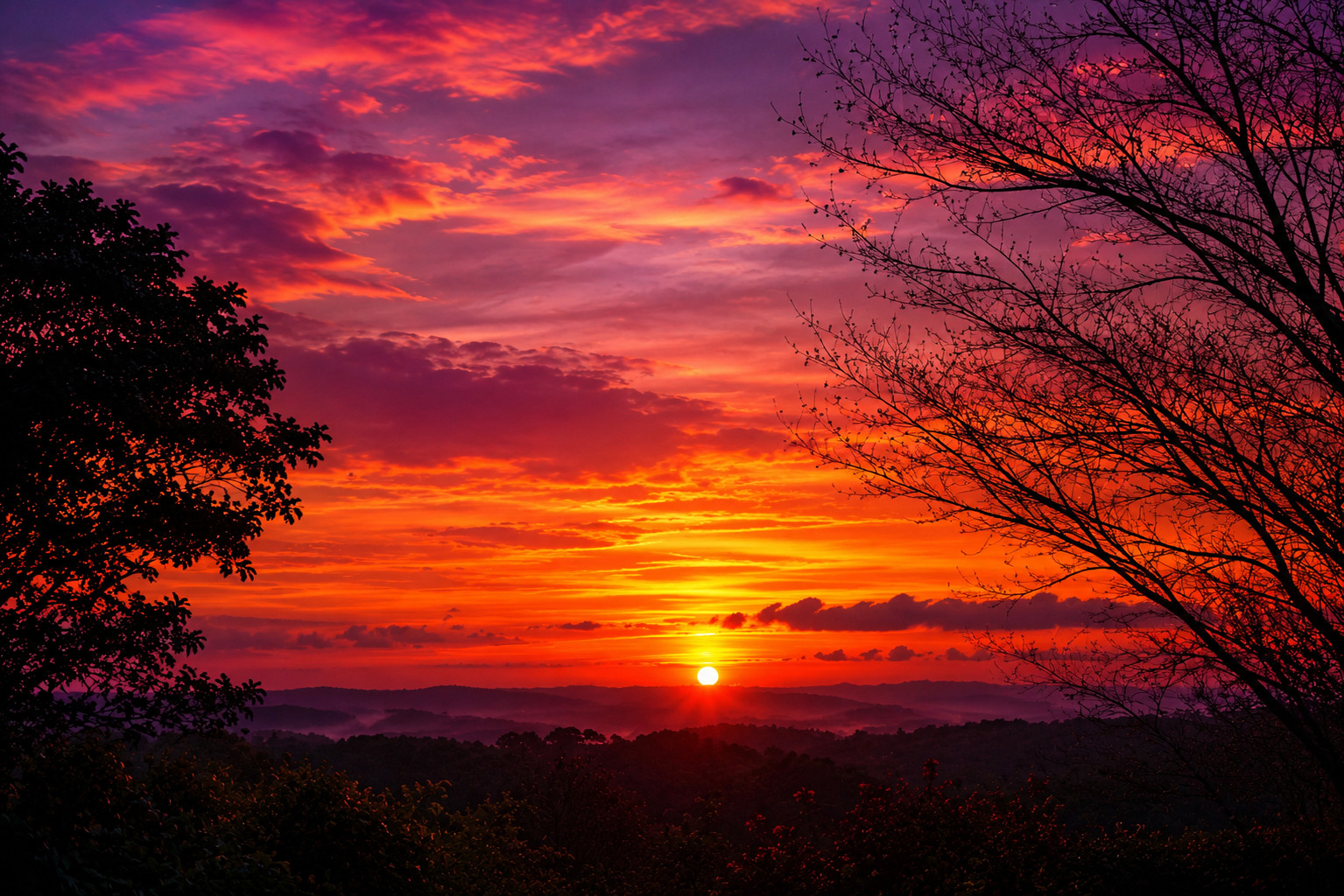 AI Generated Sunset Wallpaper Digital Download PNG Desktop Background Nature No