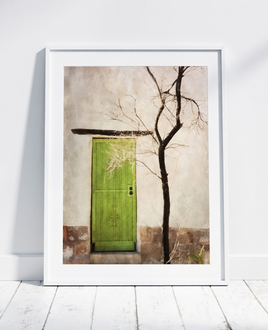 Adobe Green Door, Tucson Arizona Southwest Wall Art Photography