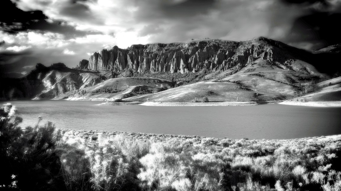 Fine Art Photography, Black and White, 9×16, Blue Mesa Reservoir, Colorado