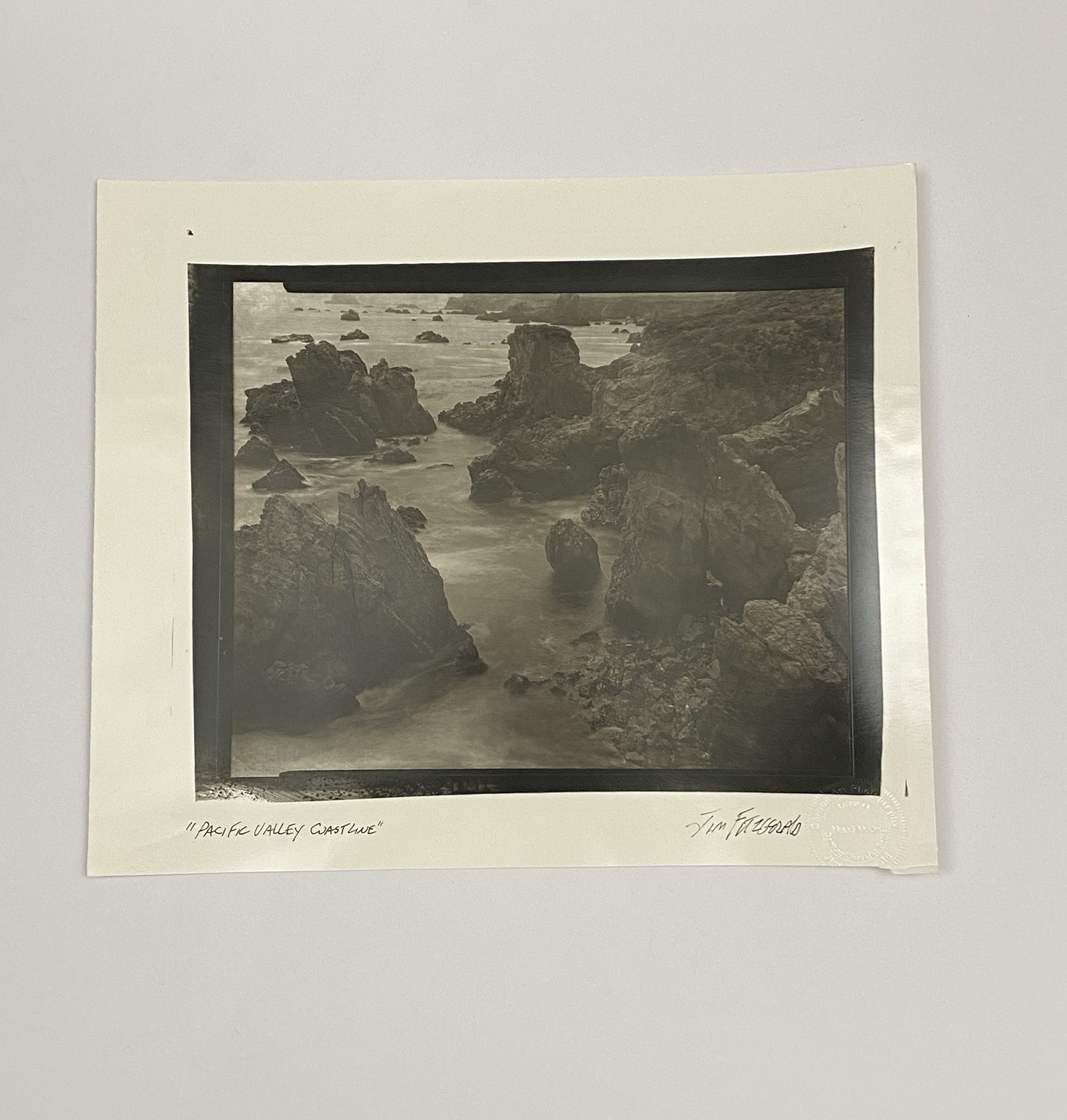 Jim Fitzgerald Pacific Valley Coastline Signed Photograph Carbon Transfer