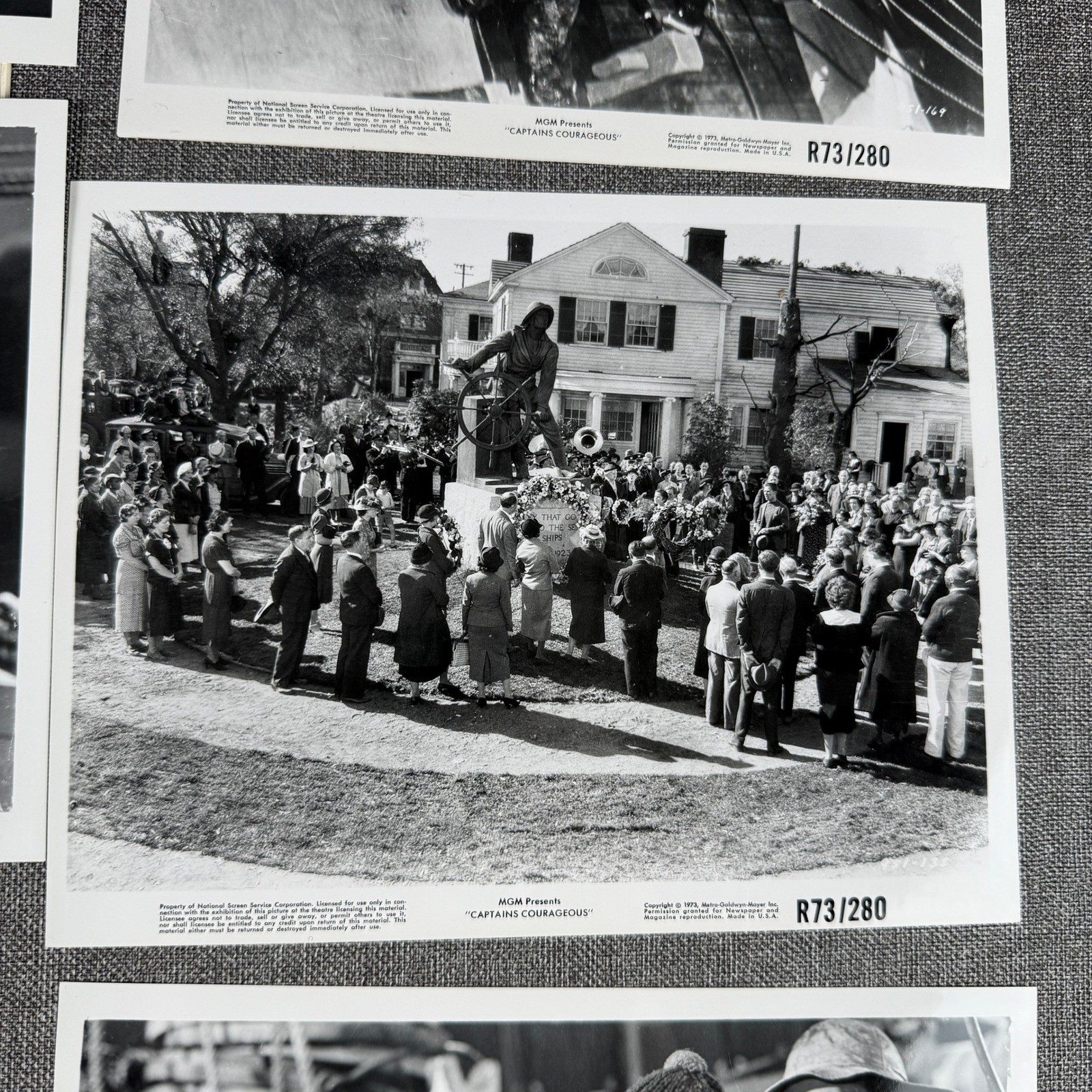 Captains Courageous Lionel Barrymore lot of 6 B&W movie stills pictures