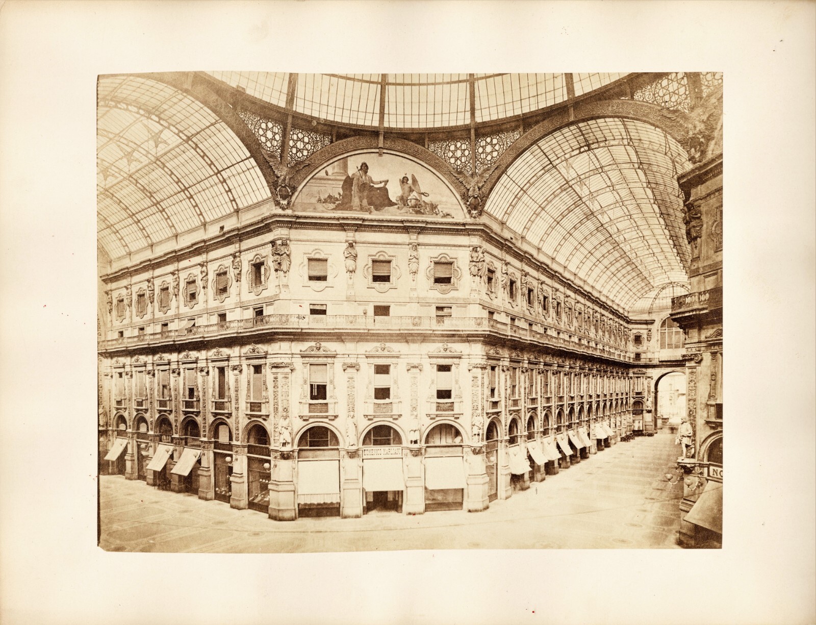 Galleria Vittorio Emanuel, Milan – Original Mounted Albumen Photo