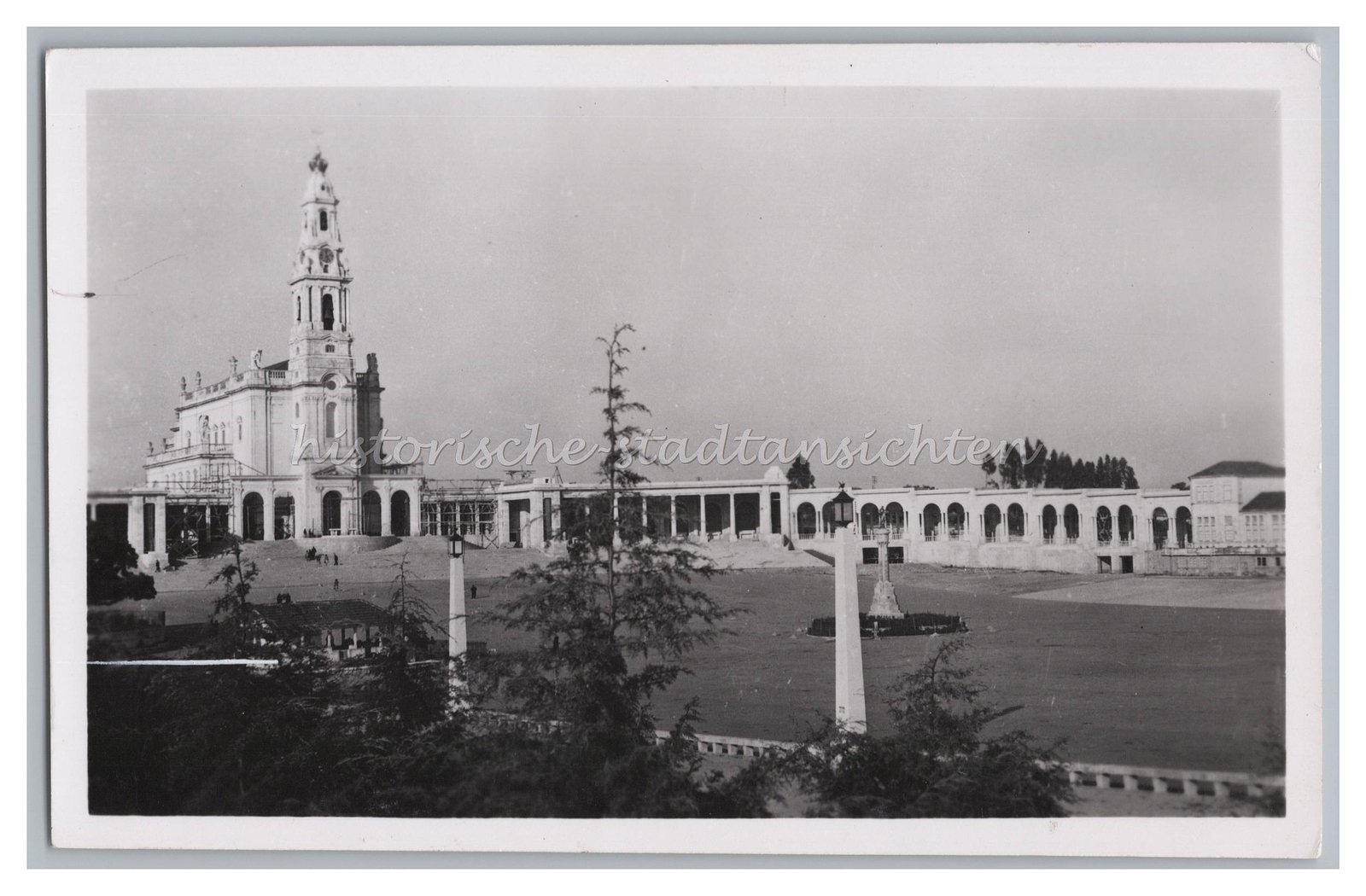 Fátima / Portugal – Santuário de Fátima – Baugrüst – Altes Foto AK 1950er