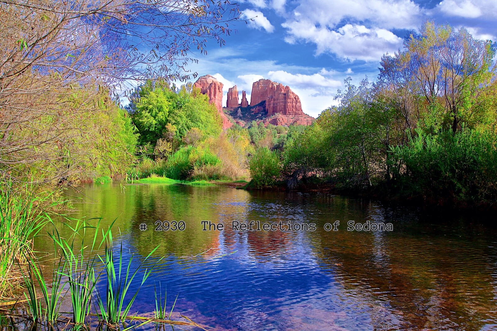 Metal Wall Print 36×24 Reflections of Sedona Desert Landscape Art