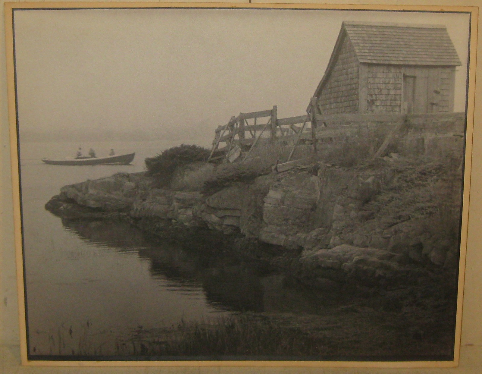 Vintage HARVEY FALK Lauderdale Lake Fishing Shack FLORIDA Pictorialist PHOTO