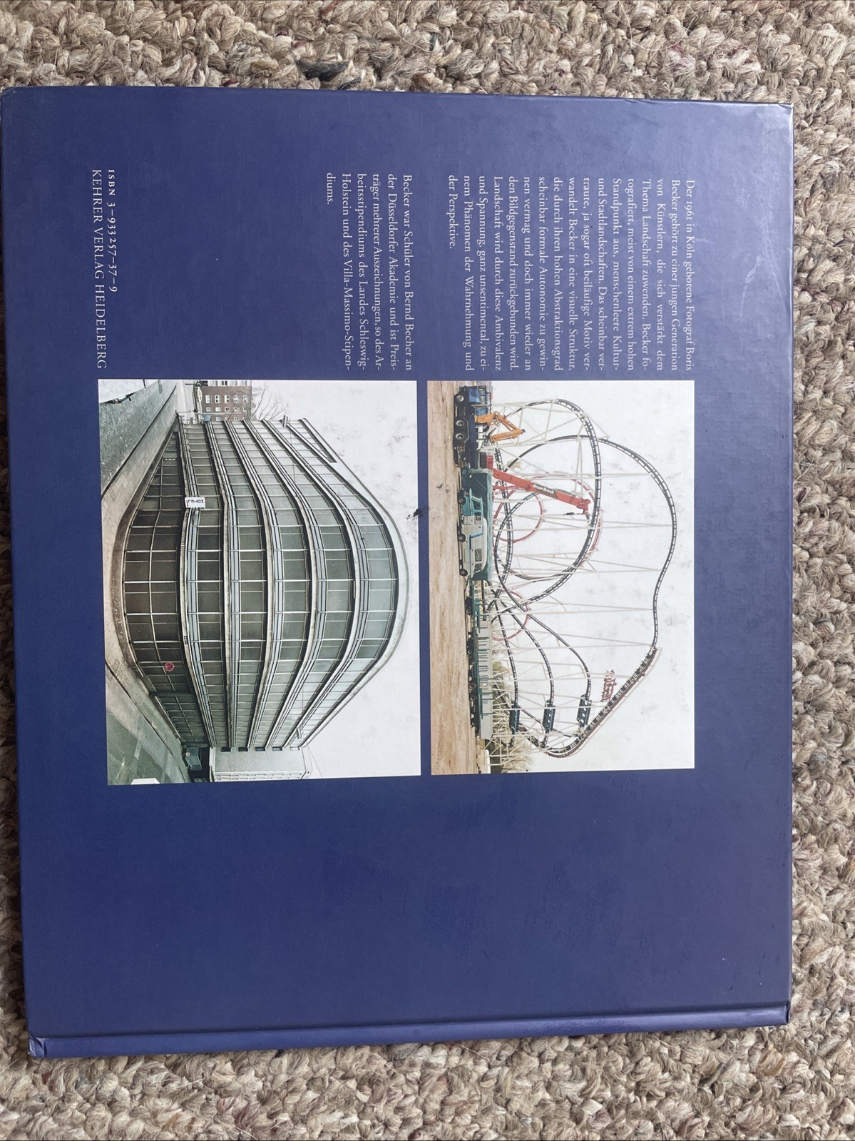 Photography Claims and Constructions by Boris Becker Hardcover 1st Edition 2000