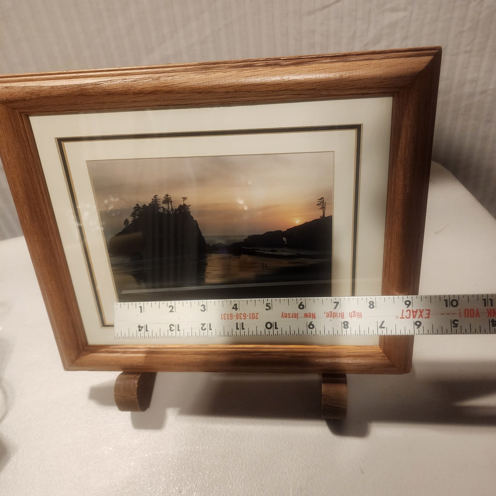 Signed King Wu LaPush, WA Second Beach Sunset Print 5×7 In 9×11 Frame