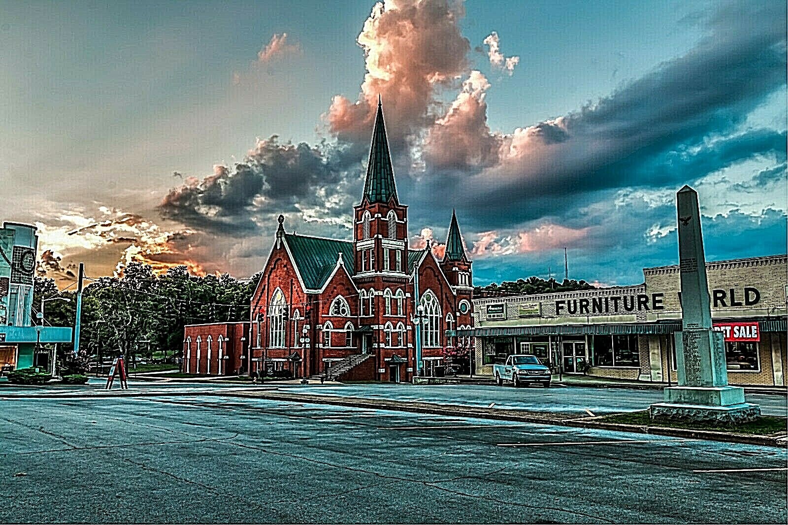 Pulaski Tennessee Square # 2 12 x 18 Picture HDR Fine Art Print