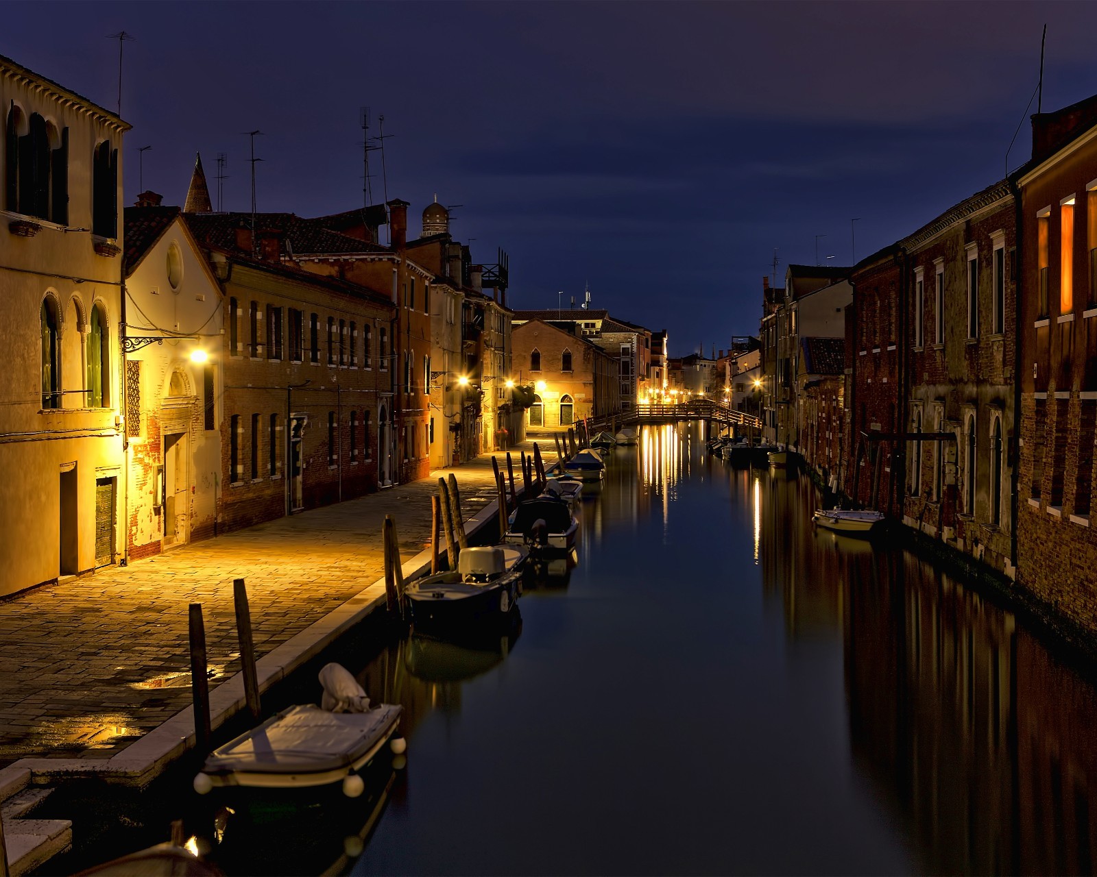 Venice Canal at Night 8″x10″ Photograph Print 8×10