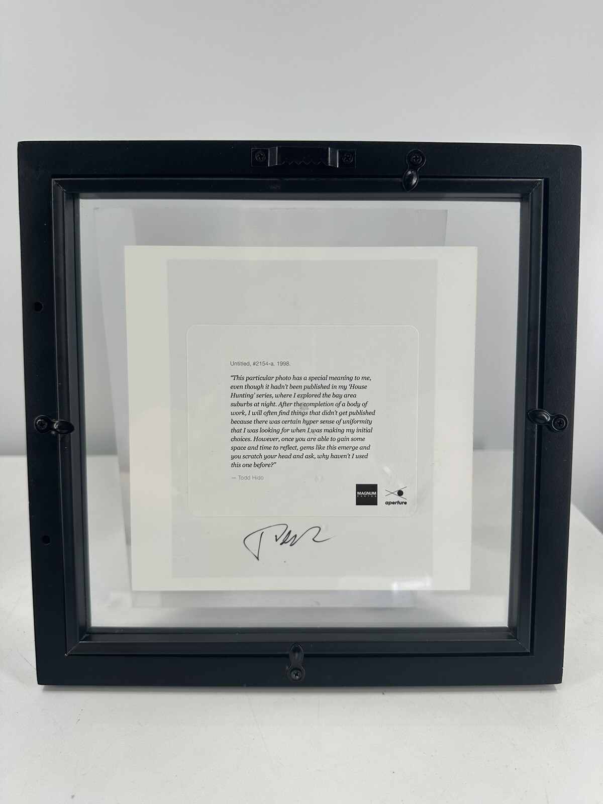 SIGNED TODD HIDO HOUSE HUNTING #2154-a 1998 LTD 6″ x 6″ MAGNUM PRINT