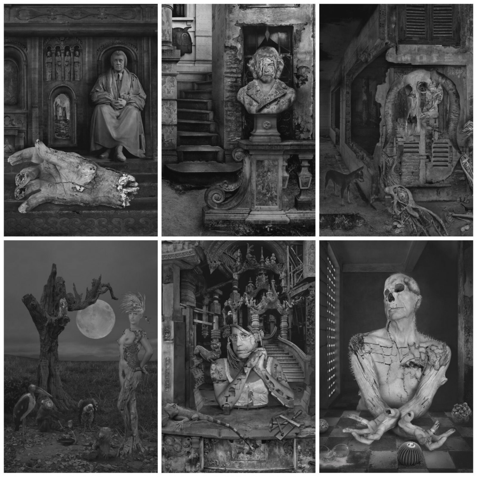 Fine Art B+W Photography FOLIO 6 Signed Prints on a Dark Art Theme Dominic Rouse