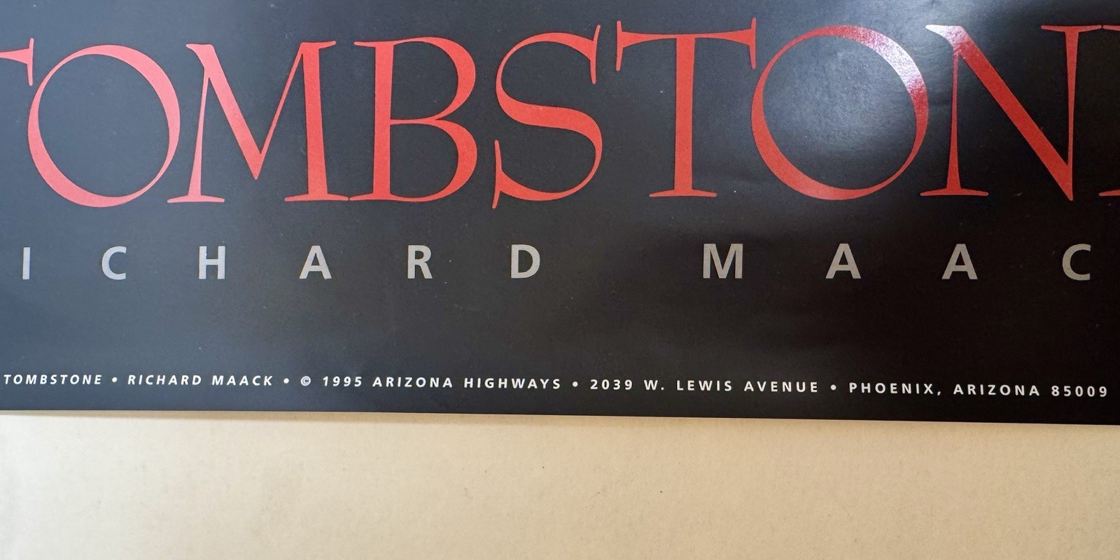 Vintage Tombstone AZ Gallows Poster Richard Maack Photo Arizona Highways 1995