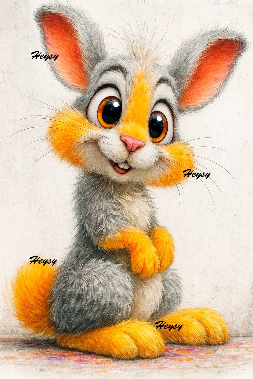 Cartoon Bunny – Digital Wall Art, Instant Download, Printable File